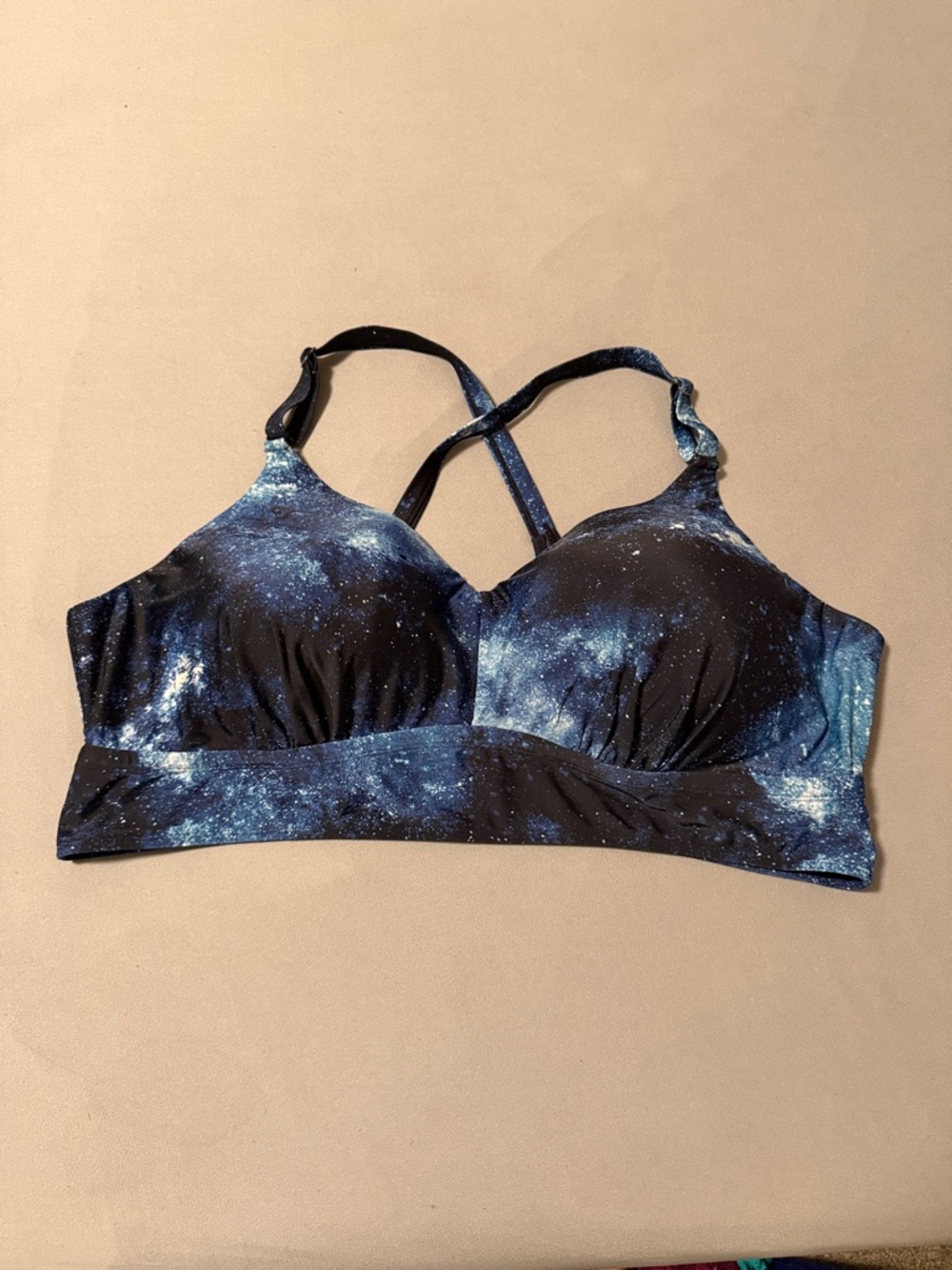 torrid Blue Galaxy Print Sporty Swim Bikini Top